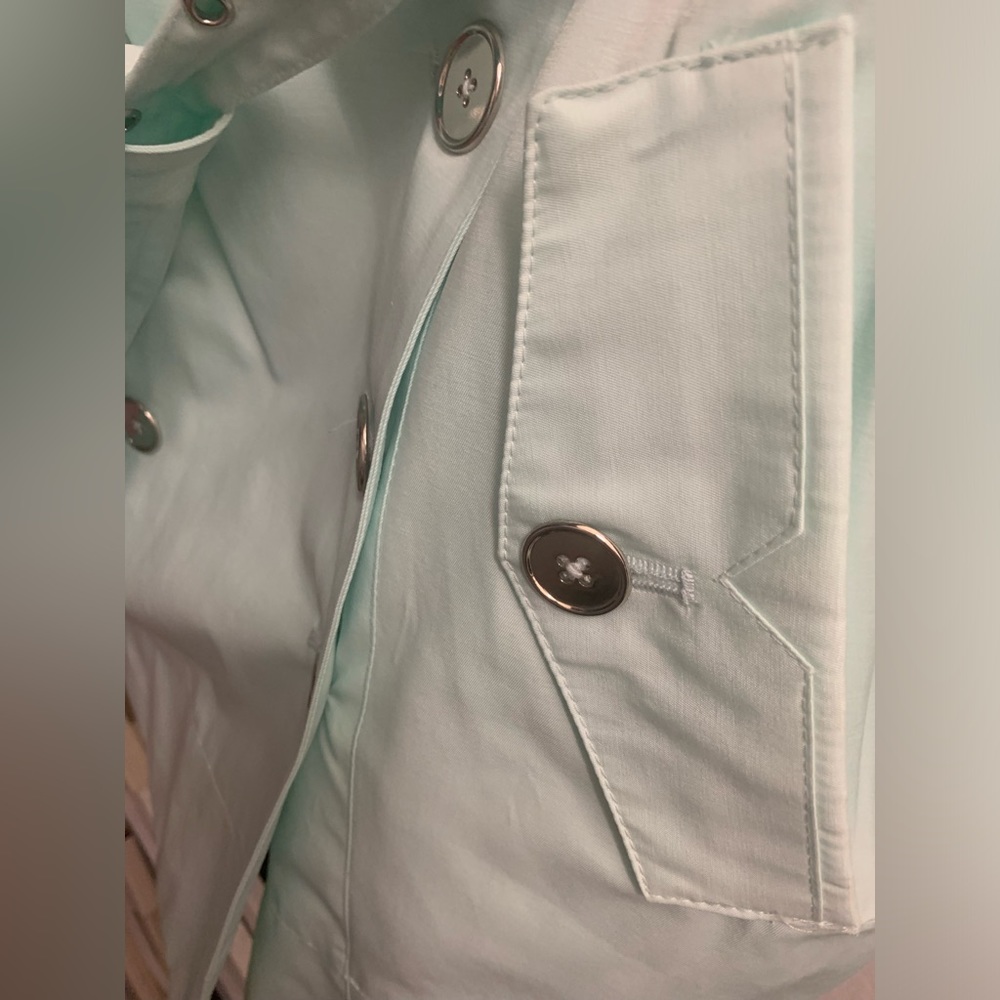 Sam Edelman Mint Green Trench Coat. Perfect for Spring! Size XL - Picture 9 of 9